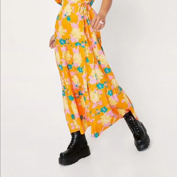 Puff Sleeve Tiered Floral Maxi Dress - Picture 6 of 6